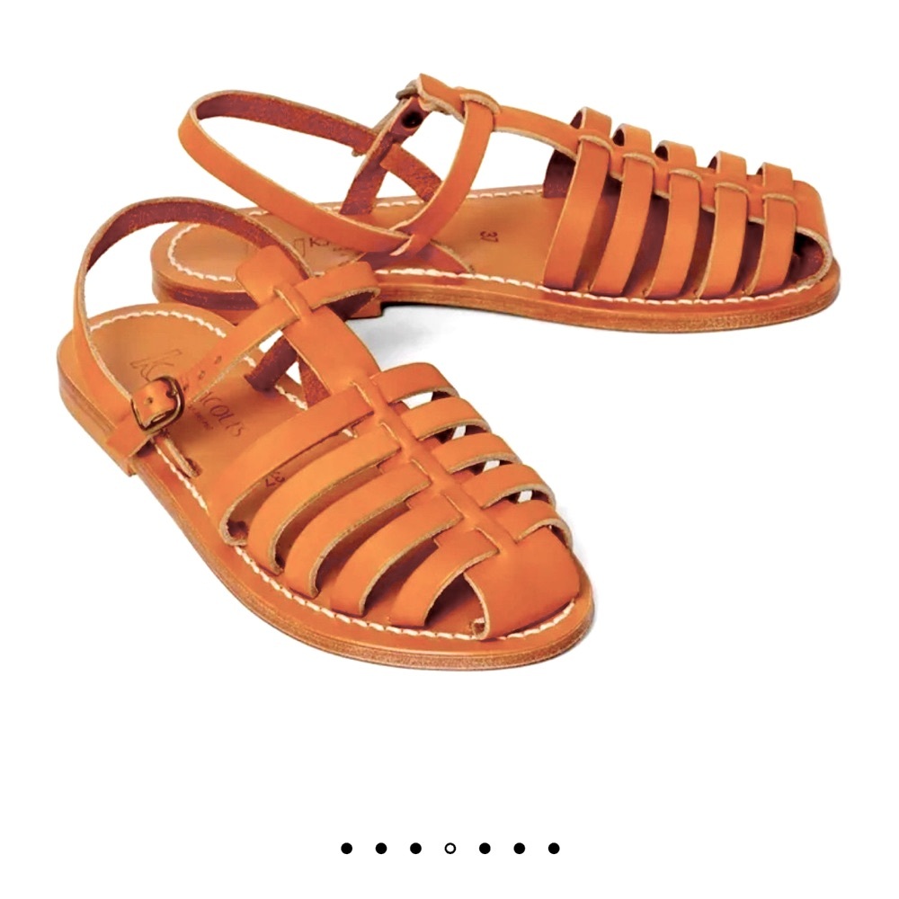 NIB K.Jacques Adrien Tan Leather Sandals